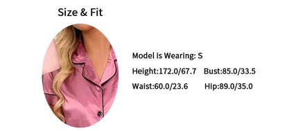 Lussuoso pigiama in raso per donna 2 pezzi pigiama Set tasca cuore ricama pigiameria autunno manica lunga top e pantaloni pigiama femminile platinumshop
