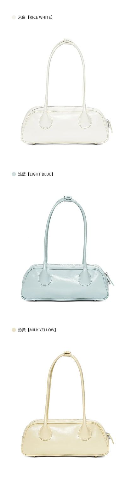 YANATARI underarm cowhide Genuine leather handbags women vintage shoulder bag female korean luxury bag high quality 2025