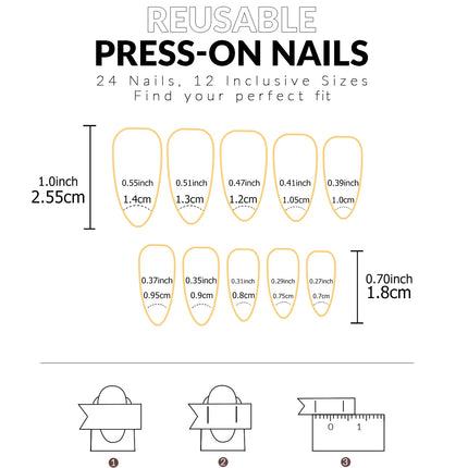 24pcs/set short square fake nails for women cute bride heart white french tips faux ongles y2k press on false nail supplies