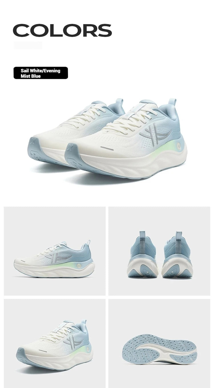 Xtep Cloud Wing 3.0 Men's Running Shoes 2025 Summer New Stability Shock Absorbing Wear Resistant Soft Sole Sneakers 875319110003 PlatiNum