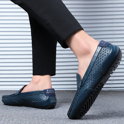 Scarpe casual da uomo di marca di lusso estiva Mocassini da uomo in vera pelle morbida Mocassini Designer italiano Scarpe da barca traspiranti