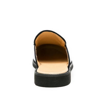 Scarpe casual in pelle da uomo Ciabatte nere di lusso Appartamenti di moda Pantofole da esterno traspiranti estive Mocassini slip on maschili firmati