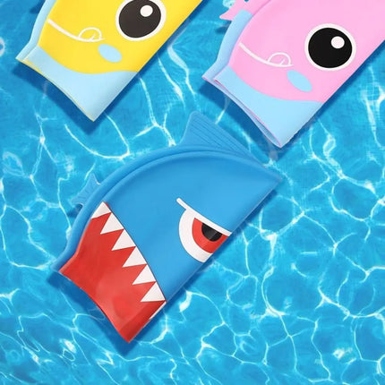Modello squalo balena proteggi le orecchie per capelli lunghi modello cartone animato dinosauro cappello da nuoto cuffia da nuoto cappello elastico cappello da piscina