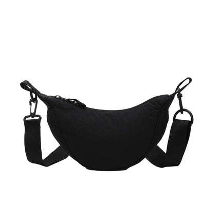 Simple Design Women's Messenger Bag Fashion Ladies Nylon Hobos Small Shoulder Bags Vintage Female Girls Purse Cloth Handbags PlatiNum