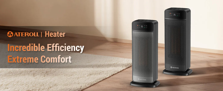 Portable Electric Heater with Remote Control 2000W PTC Ceramic Space Heater 16inch Oscillating Instant Warmth Quiet Air Blower Fan V0-Grade Fireproof Materials Overheat Protection Tilting Protection Home Appliance for Bedroom