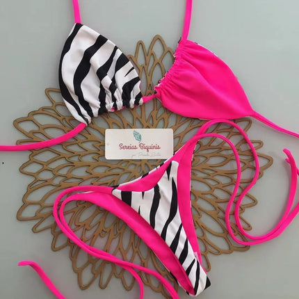 Women's Sexy Micro Bikini 2026, Push-Up Swimsuit, Printed Bikini Set, Thong, Female Beachwear