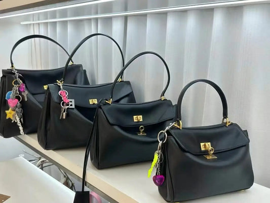 25 new lock bag relaxation neutral large capacity tote bag women's leather one-shoulder crossbody bag