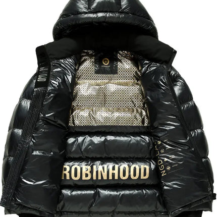 New national standard 90% down winter thickened down jacket, glossy hooded bread jacket, youth down jacket for men's wear