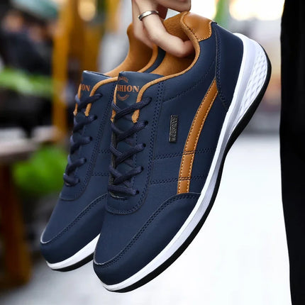 Scarpe da ginnastica da uomo Scarpe casual sportive Scarpe da passeggio da uomo in pelle per esterni Quattro stagioni Fondo morbido