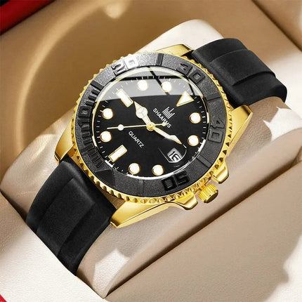 Orologio moda uomo orologio Casual Montre Homme Business Men orologio al quarzo calendario Green Water Wok Ghost Sport orologio da polso da uomo platinumshop