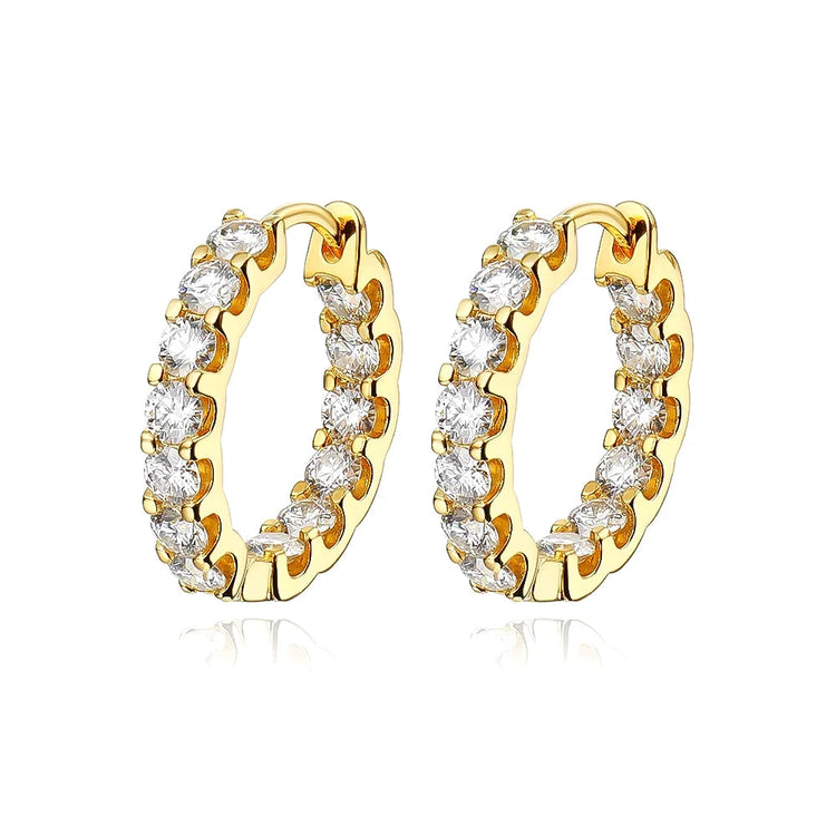 KNOBSPIN 2.6ct D Color Moissanite Earring 925 Sterling Sliver Plated White Gold Hoop Earring for Women Wedding Party Jewelry PlatiNum