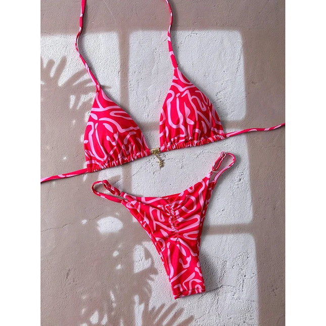 Sexy Leopardo Push Up Bikini Costumi da bagno a due pezzi 2026 Micro Bikini Set Costume da bagno donna Abbigliamento da spiaggia Perizoma Costumi da bagno per donna platinumshop