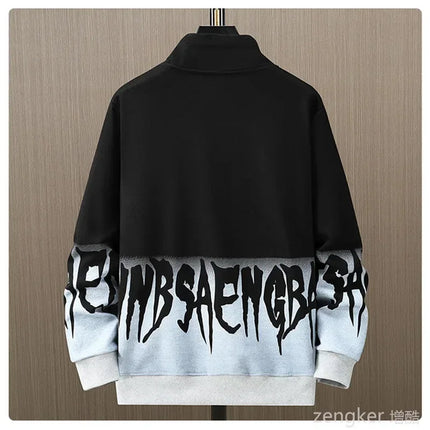 Men Spring Autumn Hooded Sweater Letter Plus Size Trendy Loose Sports Leisure Youth Student Hoodie 11xl 170kg 10XL 9XL