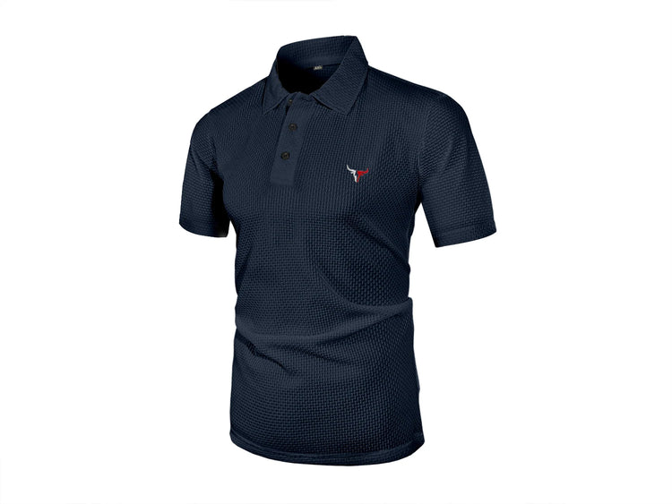 T-shirt estiva a maniche corte da uomo con risvolto in seta ghiacciata, top da uomo