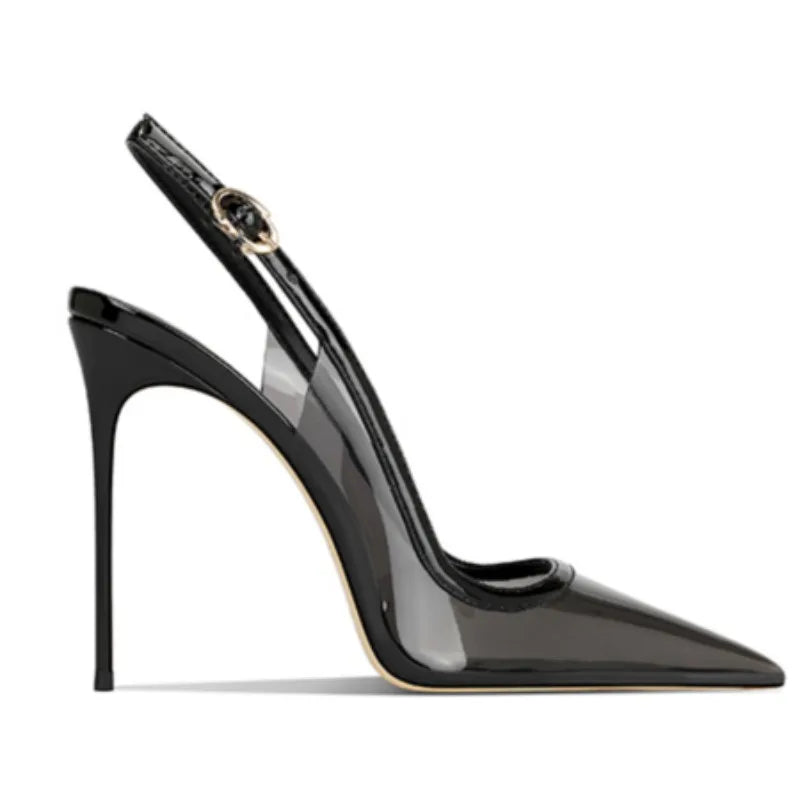 Summer Women High Heeled Shoes for Woman's Pointed Toe Ankle Thin Heels Mixed Colors Pumps Sexy Lady Patent Leather Party Shoes