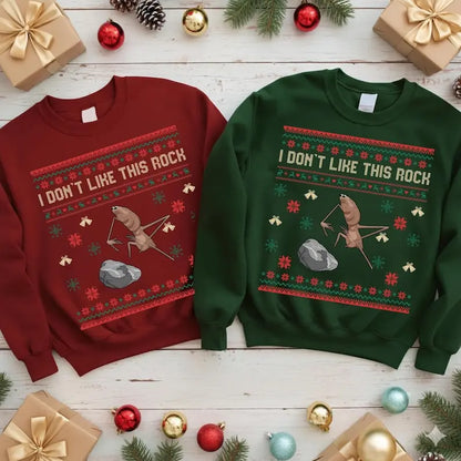 Marcus The Worm Sweatshirt I Don't Like This Rock Sweatshirts Funny Meme Brain Rot Kawaii Clothes Winter Clothes Women Christmas