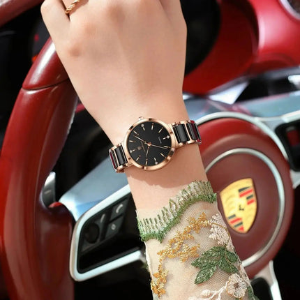 Orologio di lusso POEDAGAR Top Diamond per donna, orologio al quarzo da donna di alta qualità, impermeabile, in acciaio inossidabile, con scatola. platinumshop