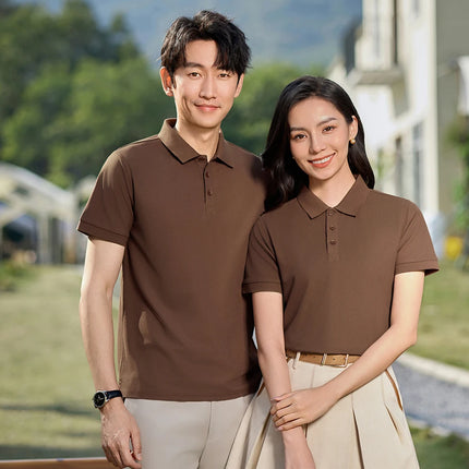 100% cotton work polo shirt, custom pure cotton polo, corporate culture short-sleeved T-shirt, embroidery, print, logo, word