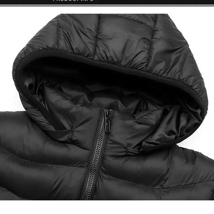 New Men'S Winter Four Control 21 Zone Intelligent Heating And Warming Fashionable And Casual Hooded Cotton Coat (No Power Bank)