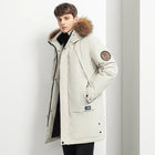 Men Winter Goose Down Coats Fur Collar Hooded Long Down Jackets Top Quality Male Outdoor Windproof Warm Winter Jackets Canada