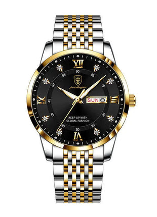 Men's watch with double calendar, waterproof, with night light, Korean edition, fashion watch, birthday gift for men, surprise