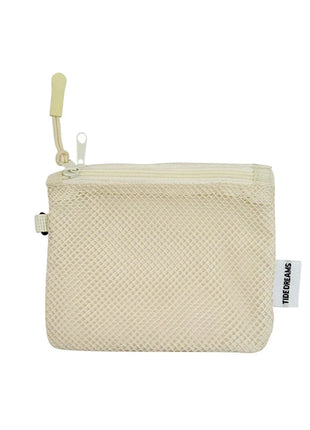Travel Makeup Storage Bags New Mesh Coin Purse Simple Portable Mini Bag Multi-purpose Square Bag Double-layer Zipper Card Holder PlatiNum