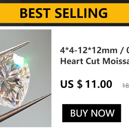 New Premium D Color VVS1 Moissanite Loose Stone Full Size Factory Wholesale Fine Jewelry Certified Moissanite Diamonds With GRA PlatiNum