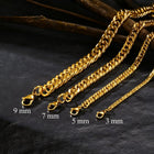 Chunky Miami Cuban Chain Necklaces for Men Women,Silver Color Stainless Steel Metal Chain Collar,Basic Classic Jewelry Gift PlatiNum