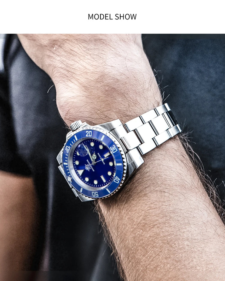 ADDIESDIVE Man Watch High Quality Ceramic Bezel Business Leisure 41mm Quartz Watches BGW9 Luminous 200m Waterproof Diver Watch