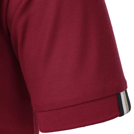 Men's Casual Short Sleeve Button-Up Lapel Solid Color T-Shirt