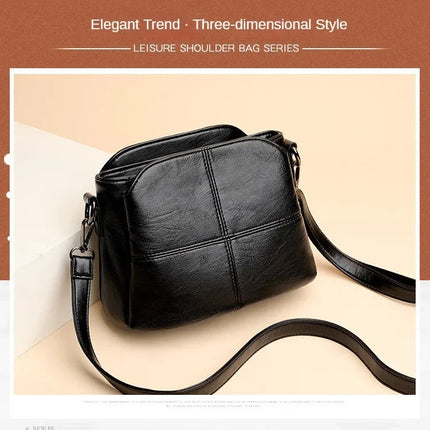 Women's Bags Retro Design Crossbody Bag Trend Quality PU Leather Bucket Shoulder Bags Small Handbags for Women PlatiNum