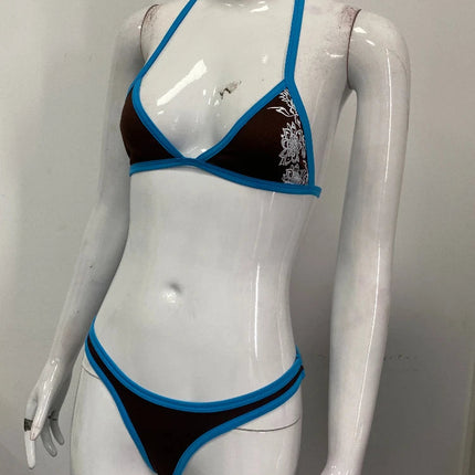 Nuovo bikini estivo 2026, costume da bagno due pezzi da donna, set a tinta unita, intimo stile Y2K platinumshop