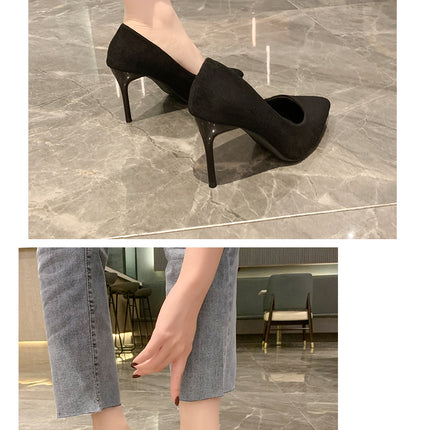Donne Nuovi Sandali Con Tacco Medio Nero 6-8-10 cm A Punta Tacco Sottile Baotou Banchetto Scarpe Con Tacco Alto Scarpe Da Donna Tacones Mujer