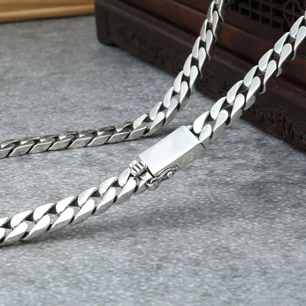 100% S925 Collana in argento sterling Bracciale Punk S925 Gioielli in argento Non sbiadisce mai Carry certificato Uomo Donna Gioielli Regali platinumshop