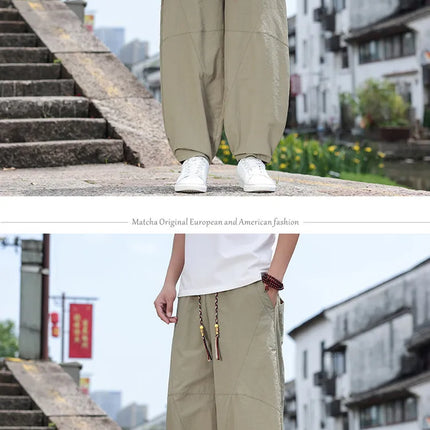 Pantaloni Larghi Estivi da Uomo, Stile Retrò Oversize, Pantaloni Harem Tinta Unita, Pantaloni Casual Harajuku, Pantaloni da Jogging per Donna, Abbigliamento Streetwear