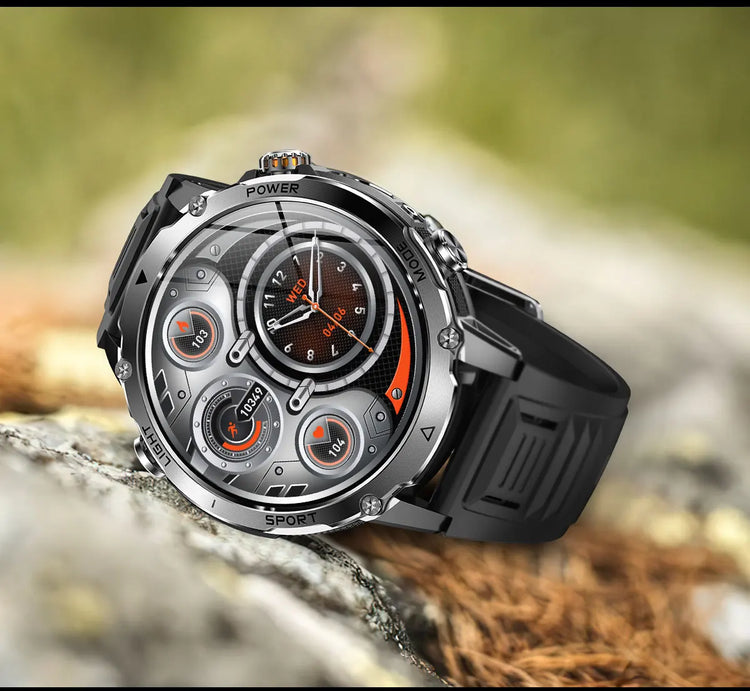 Military Grade Sapphire Smart Watch HeartRate SO2 BT5.3 Call Custom dial Smartwatch for Men Breathable Band Sports watch 1400mAh
