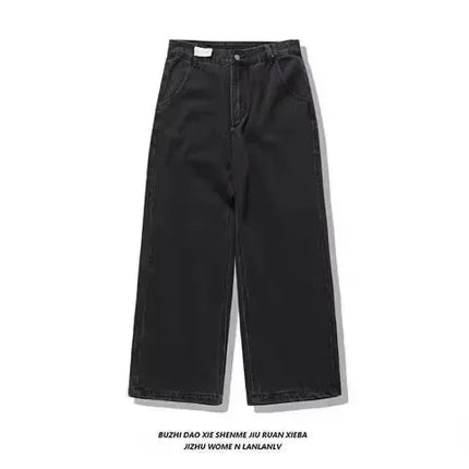 Y2K Street Retro Jeans Donna Pantaloni larghi con stampa totem screziati Moda Hip Hop Trend Coppia allentata Pantaloni larghi a gamba larga dritti americani