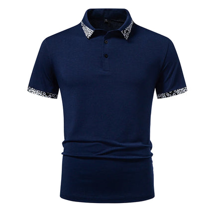 Men's Summer Short Sleeve Polo Shirt, Lapel Collar T-shirt, Solid Color, Sports T-shirt T15