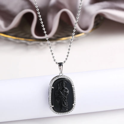 Oro/argento vendita calda stile religioso placcato oro St. Jude zircone collana pendente personalizzato per uomo donna regalo gioielli festa