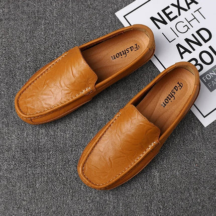 Mocassini in Pelle Traspirante, Scarpe Casual da Uomo, Slip-on Formali Italiane, Chaussure Homme
