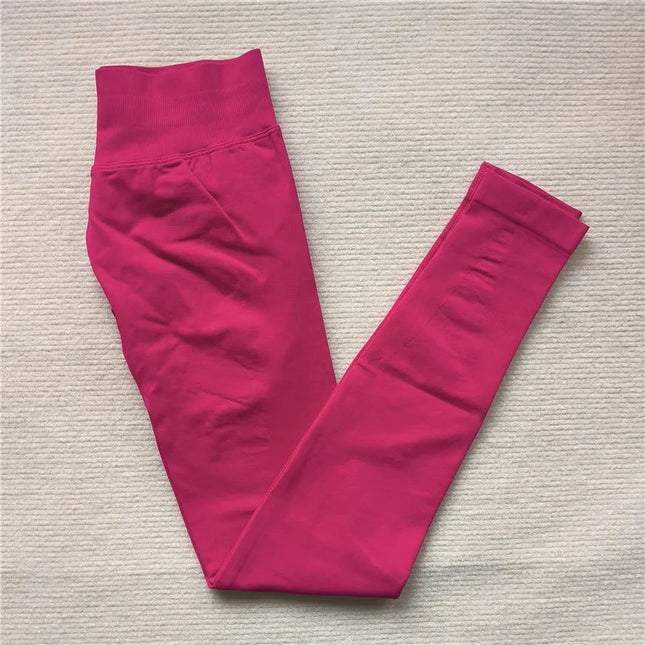 Seamless Sporty Leggings High Elastic Yoga Leggings Fitness Pants Butt Lifting Tights Tummy Control Squat Proof Workout Tights PlatiNum