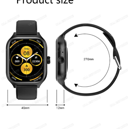 Smartwatch 2025 per Android e iOS, Schermo a Colori da 2,01 Pollici, Risposta alle Chiamate Bluetooth, Orologio Fitness Tracker per Donne e Uomini platinumshop