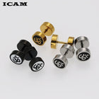 ICAM 1 paio di semplici manubri in acciaio inossidabile uomo/donna orecchini a bottone stile Punk moda acciaio 316L gioielli da uomo regalo 3 colori platinumshop