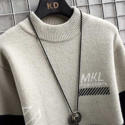 Fashion Sweater For Men Pullovers Men's Clothing Knit Men's Sweat-shirt Autumn Casual Hombre Warm Solid Spring Male Streetwear