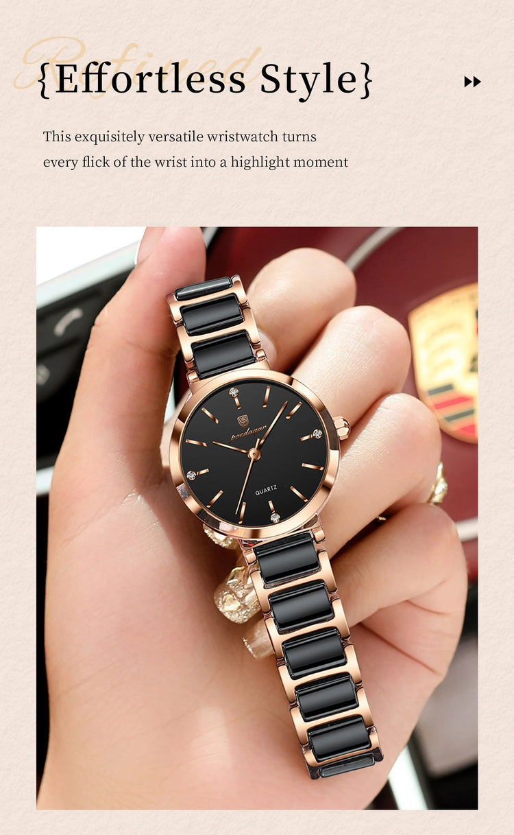 Orologio di lusso POEDAGAR Top Diamond per donna, orologio al quarzo da donna di alta qualità, impermeabile, in acciaio inossidabile, con scatola. platinumshop