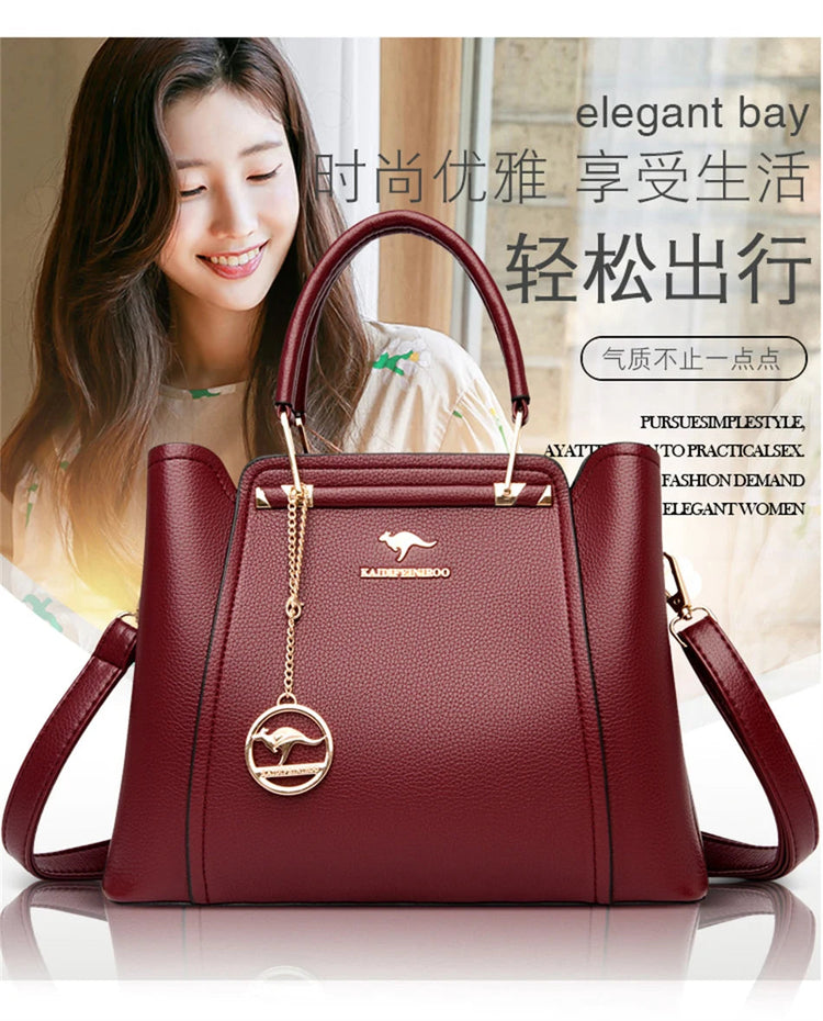 2024 Luxury Women Designer 3 Layers Shoulder Crossbody Sac Ladies Large Capacity Leather Handbags Shopper Brand Messenger Totes PlatiNum