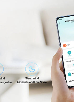 Ventilatore a Torre MIJIA Smart DC a Frequenza Variabile 2a Generazione, 150 °   Ventilatori oscillanti da terra per ambienti, 4 velocità, 3 modalità, versione CN con adattatore