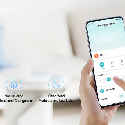 Ventilatore a Torre MIJIA Smart DC a Frequenza Variabile 2a Generazione, 150 °   Ventilatori oscillanti da terra per ambienti, 4 velocità, 3 modalità, versione CN con adattatore