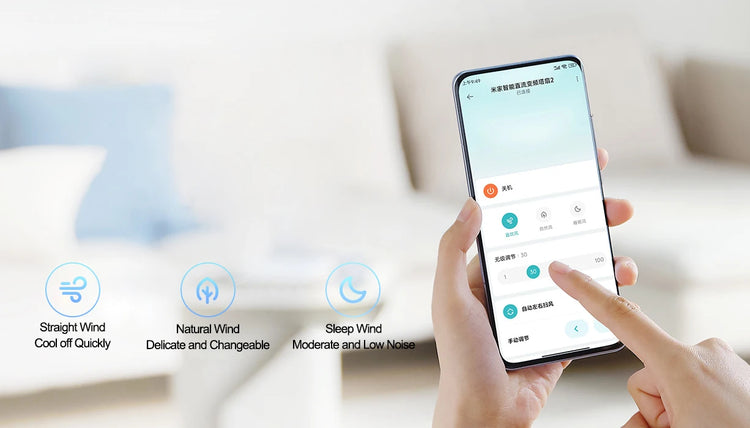 Ventilatore a Torre MIJIA Smart DC a Frequenza Variabile 2a Generazione, 150 °   Ventilatori oscillanti da terra per ambienti, 4 velocità, 3 modalità, versione CN con adattatore