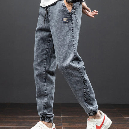 Spring Summer Black Blue Cargo Jeans Men Streetwear Denim Jogger Pants Men Baggy Harem Jean Trousers Plus Size PlatiNum